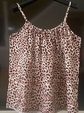 LEOPARD PRINT SPAGHETTI STRAP CAMISOLE TANK TOP